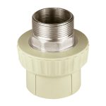 Муфта полипропиленовая Valfex 50 мм х 1 1/2 НР(ш) под ключ серая (10135050Г)