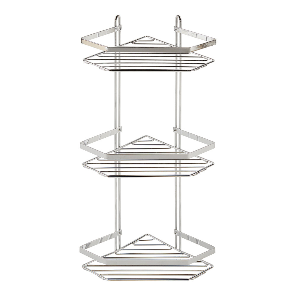 original-20716.jpg Полка для ванной Lider Drop угловая трехъярусная 200х200х560 мм металл хром (4242) — изображение 1