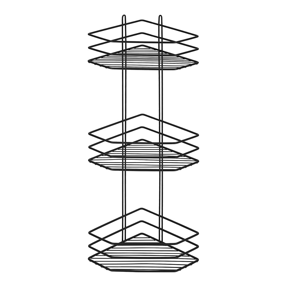 original-20719.jpg Полка для ванной Металаксон Drop угловая трехъярусная 200х200х660 мм металл черная (4895-3/ЧМПУТВ-3) — изображение 1