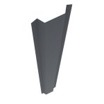 Евроштакетник двухсторонний П-образный 0,6 мм 125х2000 мм графитовый серый RAL 7024 фигурный срез