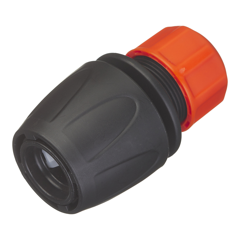 original-21014.jpg Соединитель 1/2 для поливочного шланга Amigo пластиковый с аквастопом (74012) — изображение 1