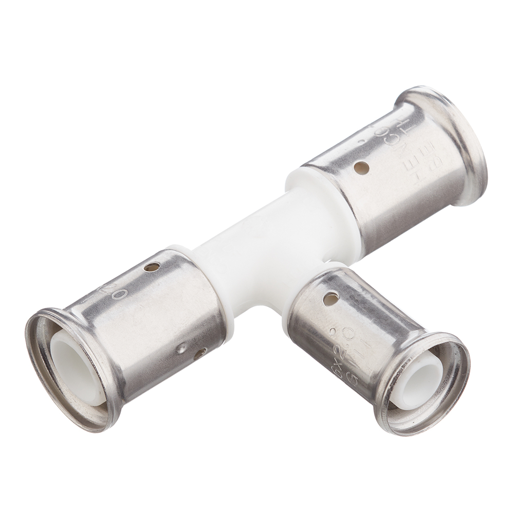 original-21268.jpg Тройник Henco (10PKW-201620) 20(пресс) х 16(пресс) х 20(пресс) PVDF белый — изображение 1