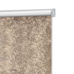Рулонная штора блэкаут 160х175 см Decofest Марбл коричневая