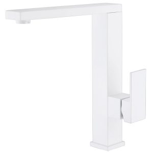 Смеситель для кухни Abber Daheim белый с высоким изливом однорычажный (AF8214W)