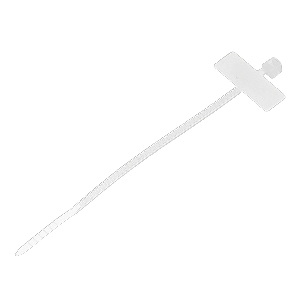 original-22271.jpg Стяжка кабельная Rexant 100х2,5 мм с площадкой под маркер нейлонoвая белая (100 шт.) (07-0106-2) — изображение 1