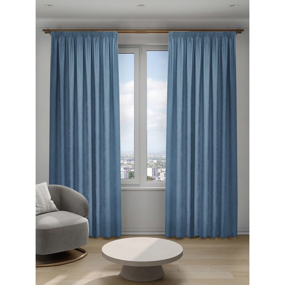 original-22403.jpg Штора канвас синяя 200х280 см Decofest Софи (153.737) — изображение 1