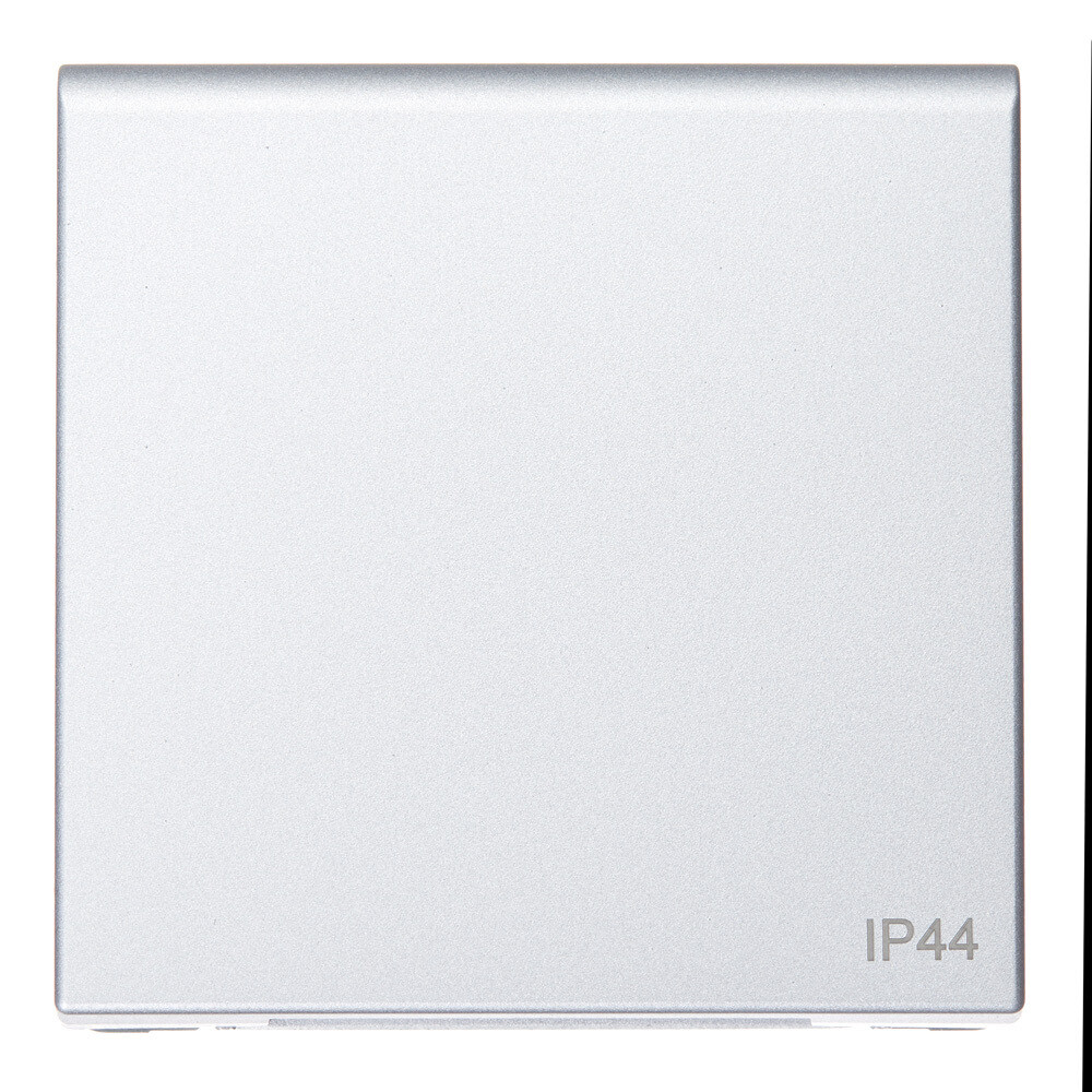 original-22866.jpg Розетка Systeme Electric ArtGallery встраиваемая алюминий со шторками с крышкой (GAL440346) — изображение 1