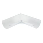 Угол желоба Grand Line металлический внутренний d125 мм 90° белый RAL 9003