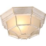 Светильник садово-парковый настенный Arte Lamp Pegasus бело-золотой E27 60 Вт IP44 (A3121PF-1WG)