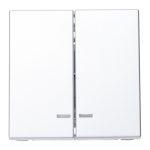 Выключатель Systeme Electric ArtGallery двухклавишный встраиваемый алюминий с подсветкой (GAL000353)