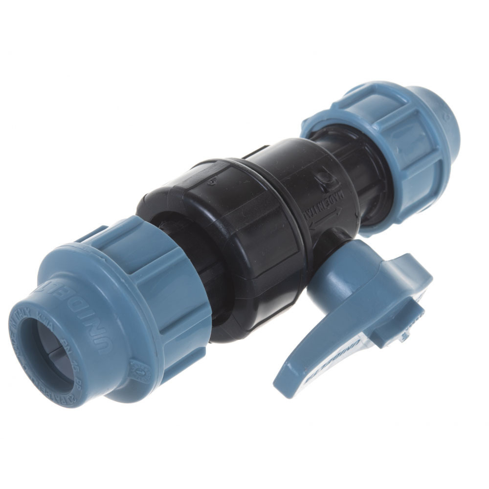 original-23720.jpg Кран шаровой ПНД Unidelta компрессионный 32х32 мм — изображение 1