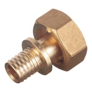 Соединитель прямой Tece 16 мм х 3/4 ВР(г) с накидной гайкой латунный (767570)