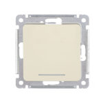 Выключатель Hegel Master одноклавишный встраиваемый слоновая кость с самовозвратом и подсветкой (ВС10-432-01)
