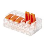 Клемма на 5 проводов Electrovolt 221-415 0,2-4 кв.мм с рычажками без пасты (6 шт.) (ЦБ-00015945/604941)