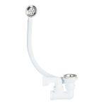Сифон для ванны Wirquin Pro 1 1/2х40 мм регулируемый с выпуском с переливом (30718059)