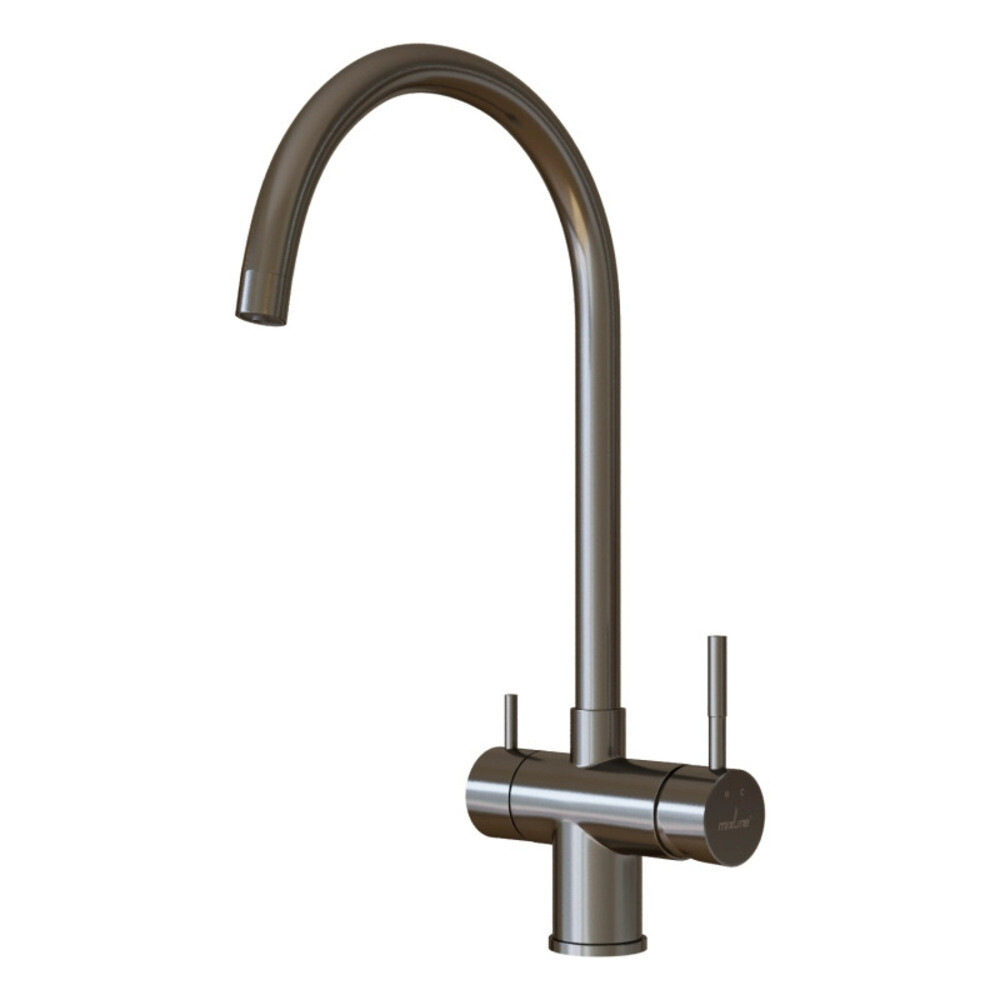 original-2456.jpg Смеситель для кухни Mixline MLSS-0326 графит с высоким изливом с подключением к фильтру однорычажный (553826) — изображение 1