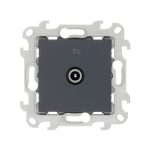 Розетка телевизионная Simon 24 Harmonie встраиваемая графит TV (2410475-038)
