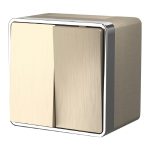 Выключатель Werkel Gallant двухклавишный накладной шампань рифленый (a041422)