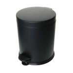 Ведро для мусора Fixsen Hotel FX-34024B с крышкой 5 л металл черное с педалью