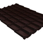 Металлочерепица 1,18х3,6 м 0,5 мм Grand Line Классик коричневая RAL 8017 satin