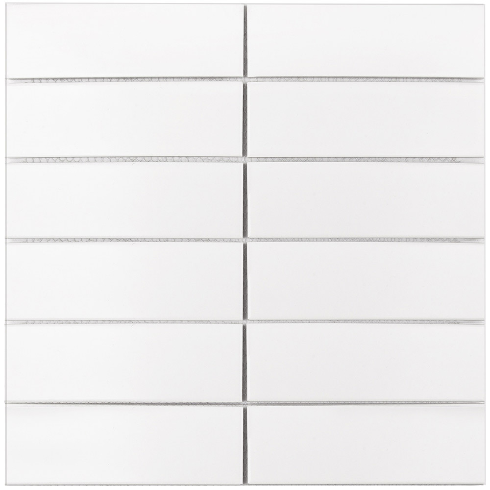 original-25204.jpg Мозаика Starmosaic Brick & Metro белая керамическая 300х300х6 мм матовая — изображение 1