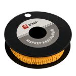 Маркеры кабельные (клипсы) EKF PROxima 4,5-8,6 мм буква L желтые (350 шт.) (plc-KM-6-L)