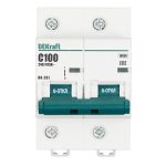 Автоматический выключатель модульный Dekraft ВА-201 2P 100А тип C 10 кА 220 В (13006DEK)