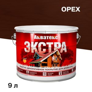 Антисептик Акватекс Экстра декоративный для дерева орех 9 л