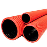 Труба двустенная гофрированная ПНД/ПВД d110/94,2 мм SN4 с протяжкой м.п.