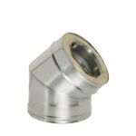 Отвод Дымок 45° х d150х230 мм с изоляцией AISI 439