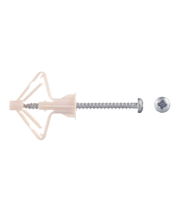 original-26113.jpg Дюбель для листовых материалов Sormat OLA 4x60 мм нейлон с шурупом (50 шт.) — изображение 1