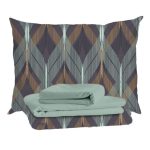 Комплект постельного белья 1,5-спальный тенсель Mona Liza Mariko зеленый с простыней 150х215 см