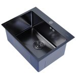 Мойка для кухни Mixline Pro 60х45х20 см врезная с сифоном сталь графит (547236)