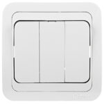 Выключатель Makel Mimoza трехклавишный встраиваемый белый (12091)