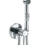 Смеситель с гигиеническим душем встраиваемый Rossinka X со скрытой частью в комплекте хром (X25-51)