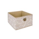 Короб для хранения Листья 280х280х180 мм бежевый