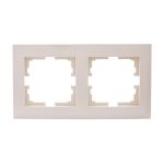 Рамка Lezard Vesna двухместная крем (742-0300-147)