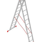 Лестница алюминиевая трансформер двухсекционная 10 ступеней Новая высота бытовая