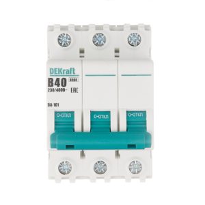 Автоматический выключатель модульный Dekraft BA-101 3P 40А тип B 4,5 кА 230/400 В (11034DEK)
