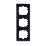 Рамка Lezard Karina трехместная черный бархат (707-4200-153)