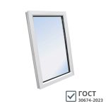 Пластиковое окно VEKA WHS Halo 60 900х600 мм 1 створка глухая однокамерное