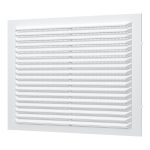 Решетка вентиляционная пластиковая приточно-вытяжная Era С 194х194 мм с сеткой белая