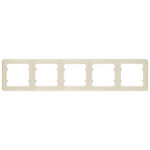 Рамка Hegel Master пятиместная слоновая кость (Р405-01)
