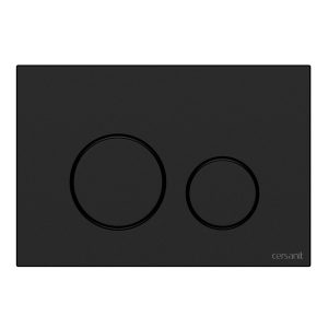 Клавиша смыва для инсталляций Cersanit Twins черная (63525)