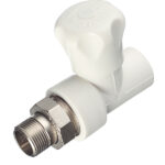 Клапан полипропиленовый Valtec 25 мм х 3/4 НР(ш) для радиатора с американкой (VTp.717.V.02505)