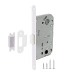 Замок врезной Fuaro Plastic P96WC-50 для межкомнатной двери под фиксатор белый