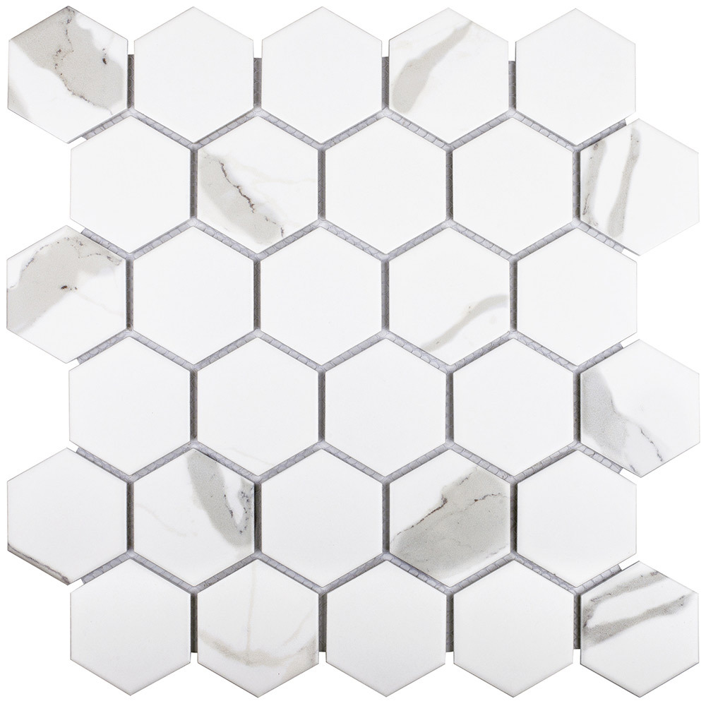 original-2863.jpg Мозаика Starmosaic Hexagon серая керамическая 278х265х6 мм матовая — изображение 1