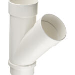 Тройник трубы Docke Lux пластиковый d100 мм 45° пломбир RAL 9003