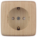 Розетка Hegel Alfa накладная сосна со шторками (РА16-114-02)