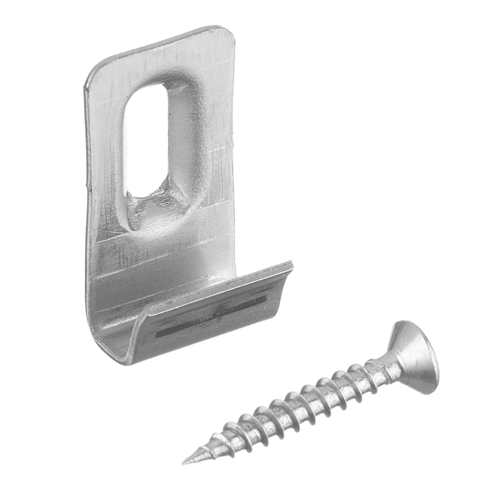 original-29226.jpg Клипса стартовая монтажная Grinderdeco 15х11х28 мм для шовного монтажа доски ДПК с саморезом нержавеющая сталь (20 шт.) — изображение 1